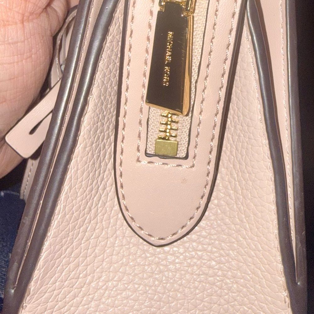 NWOT Michael Kors Valerie Small Pebbled Leather Satchel Blush Pink Gold Hardware - Picture 11 of 12